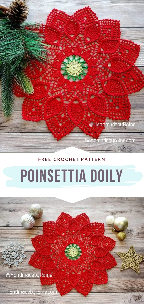 Crochet Poinsettia Doily