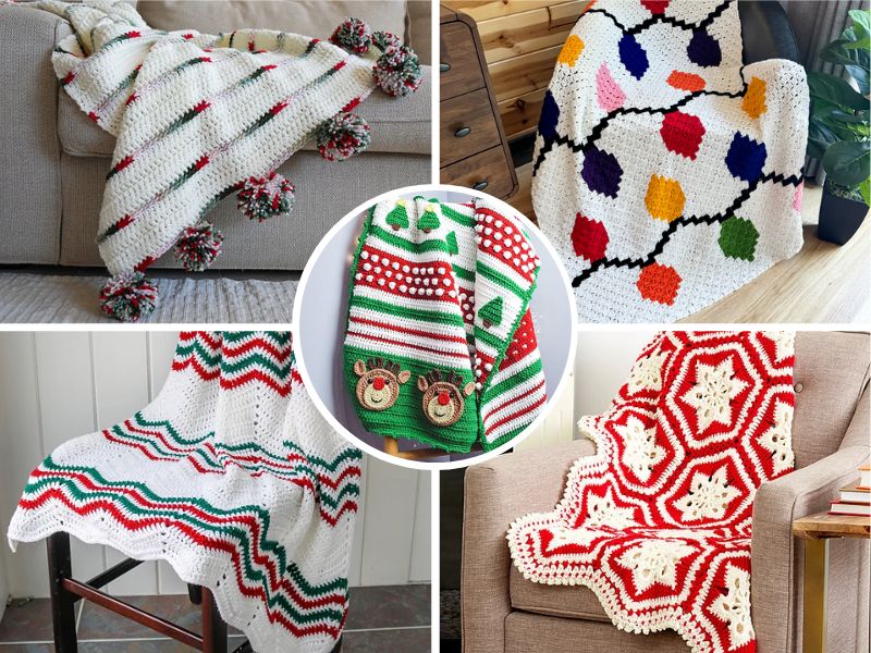christmas crochet blankets