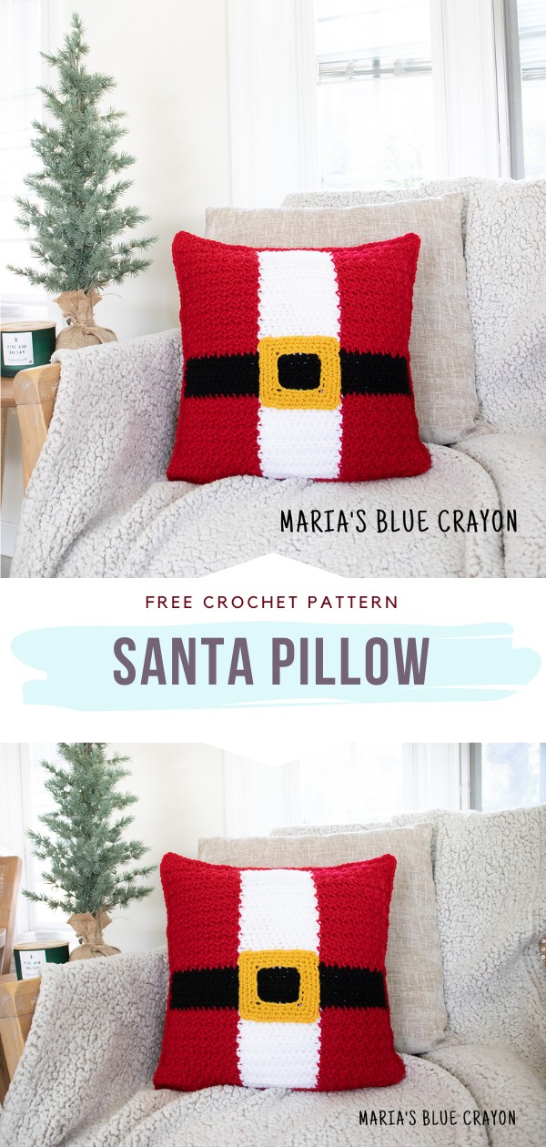 Crochet Santa Pillow