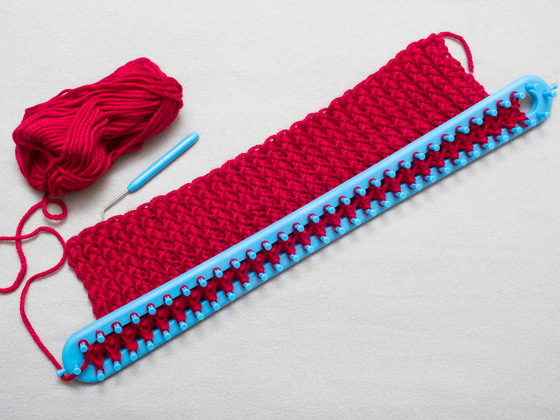 Knitting on Long Looms 