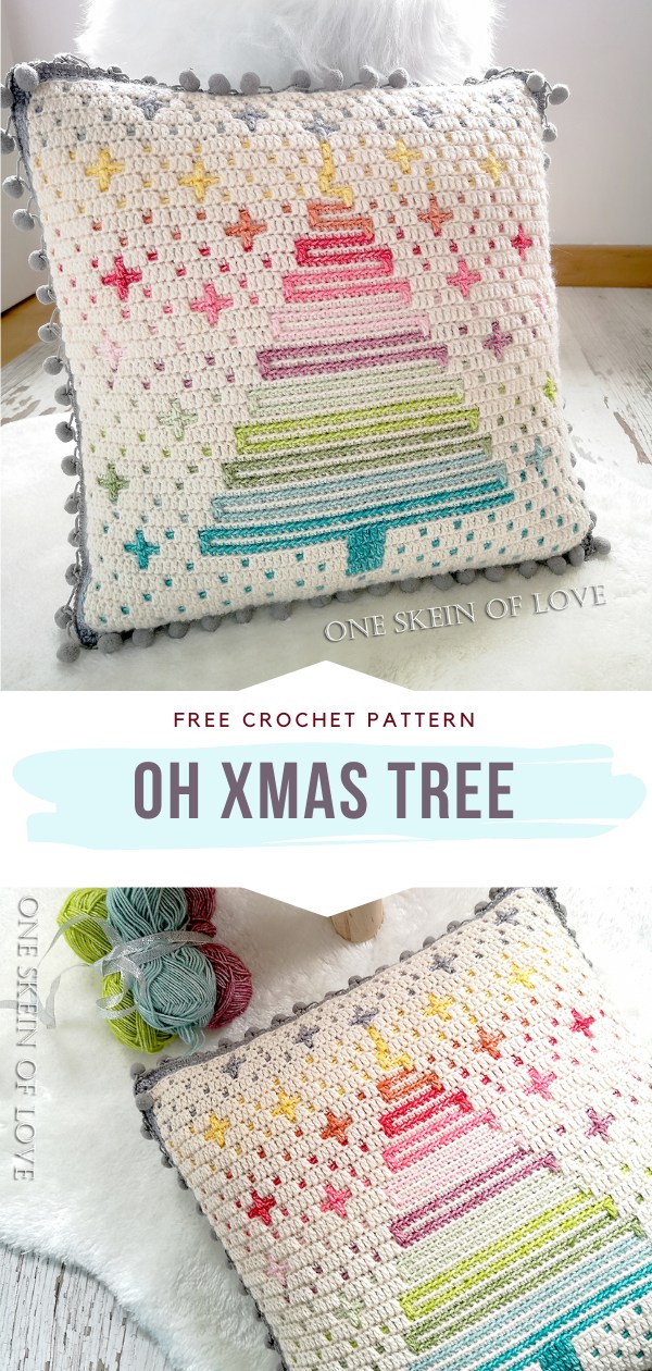 Crochet Christmas Tree Pillow