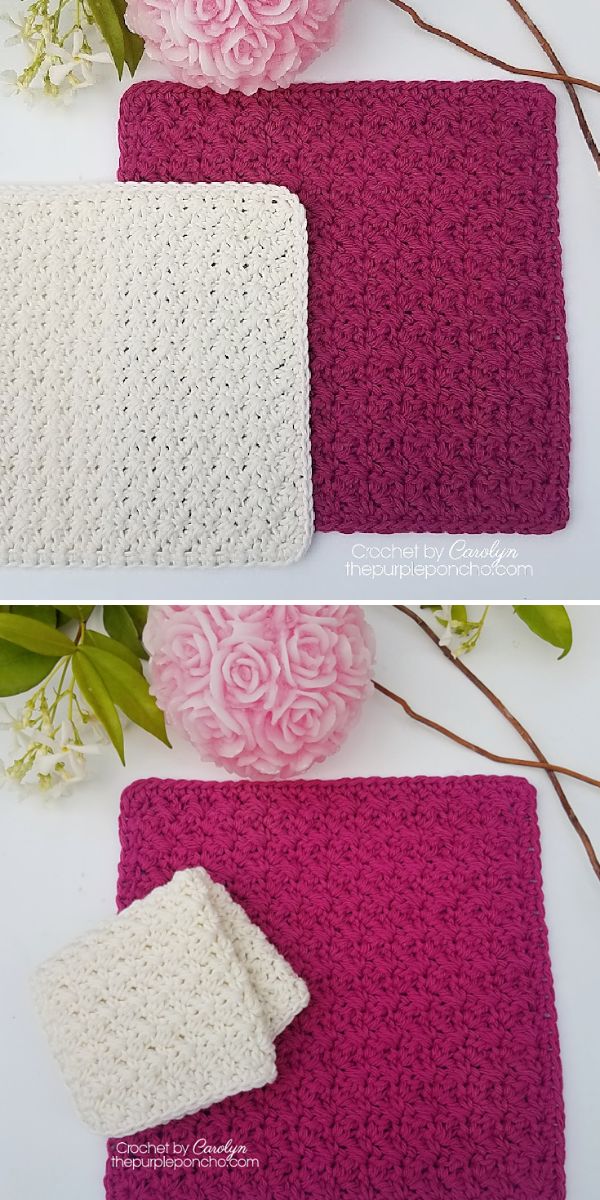 Sweet Suzette Stitch Dishcloth Crochet Pattern