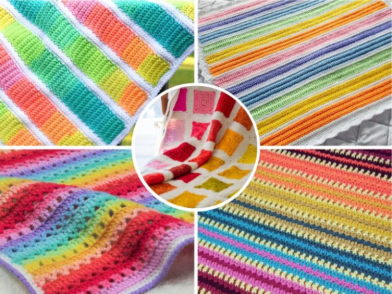 Crochet Rainbow Blanket Free Patterns