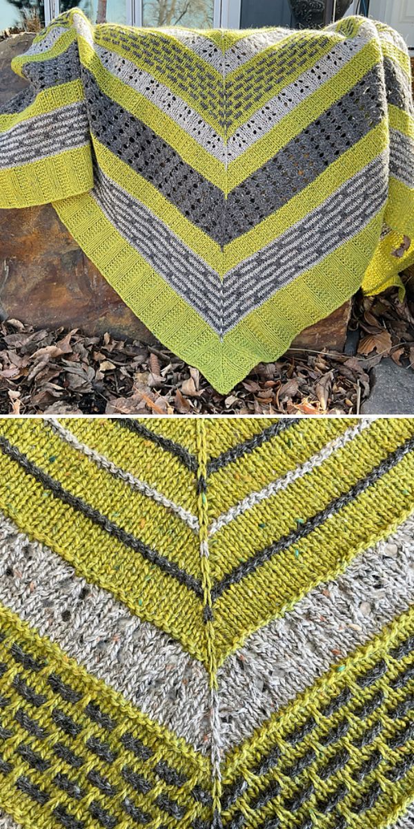 Beautiful Triangle Shawls Ideas and Free Knitting Patterns