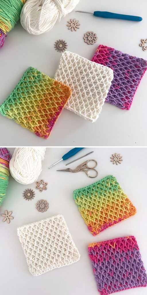 Colorful Coaster Free Crochet Pattern Ideas