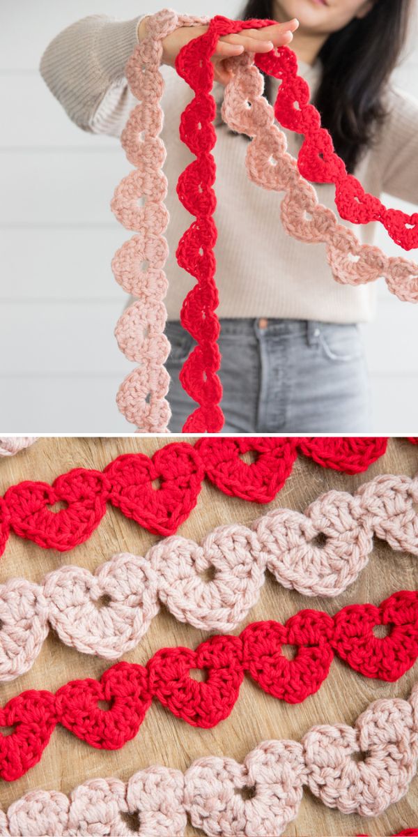 Valentine's Day Crochet Hearts