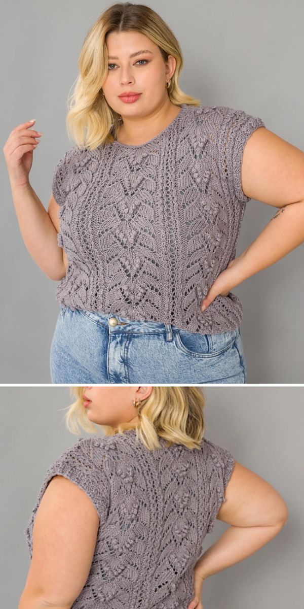 woman wearing knitted top