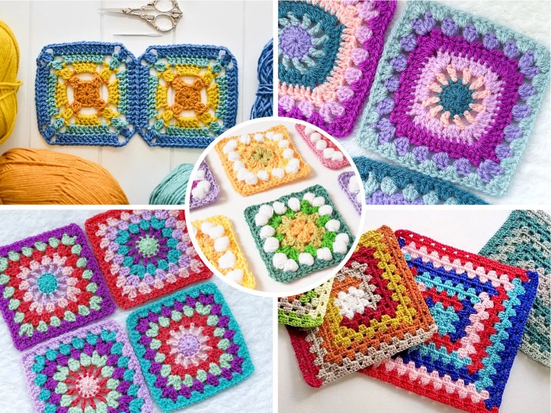Granny Square Project Bag - Easy to Follow Written Crochet Pattern