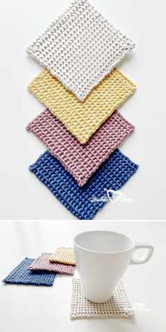 Square Crochet Coasters - Free Patterns