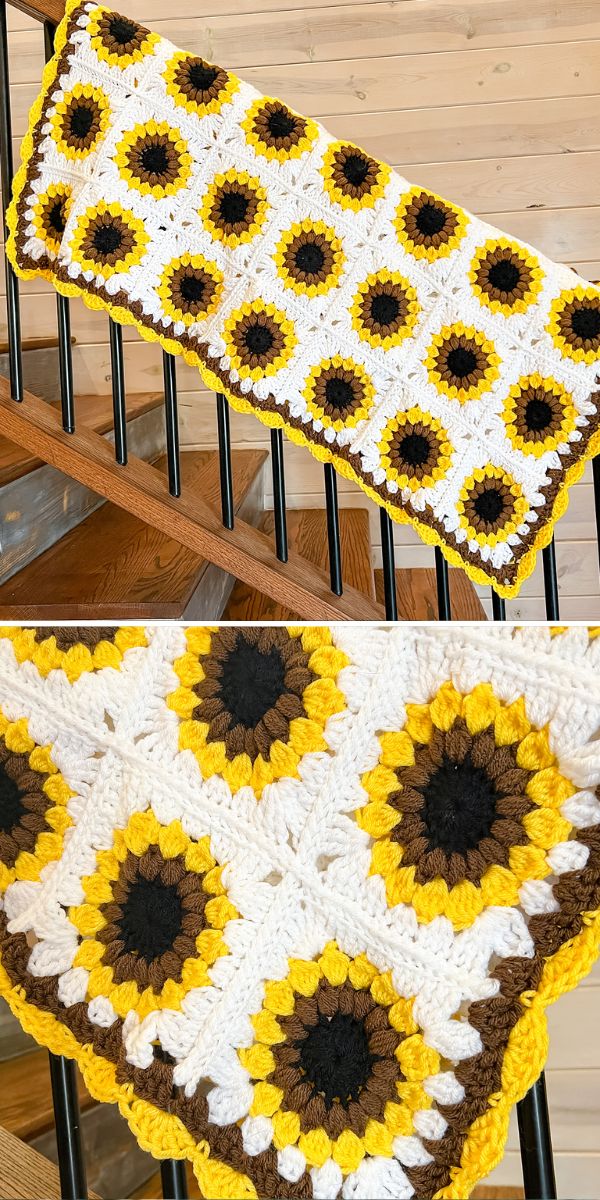 blanket on the stair railing