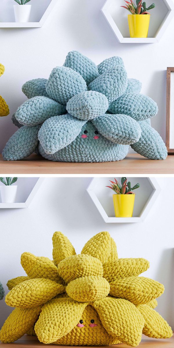 Bernat Spiky T Succulent Crochet Amigurumi Pattern