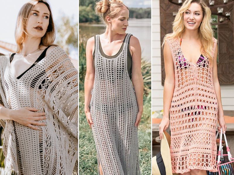 lacy crochet beach cover-ups