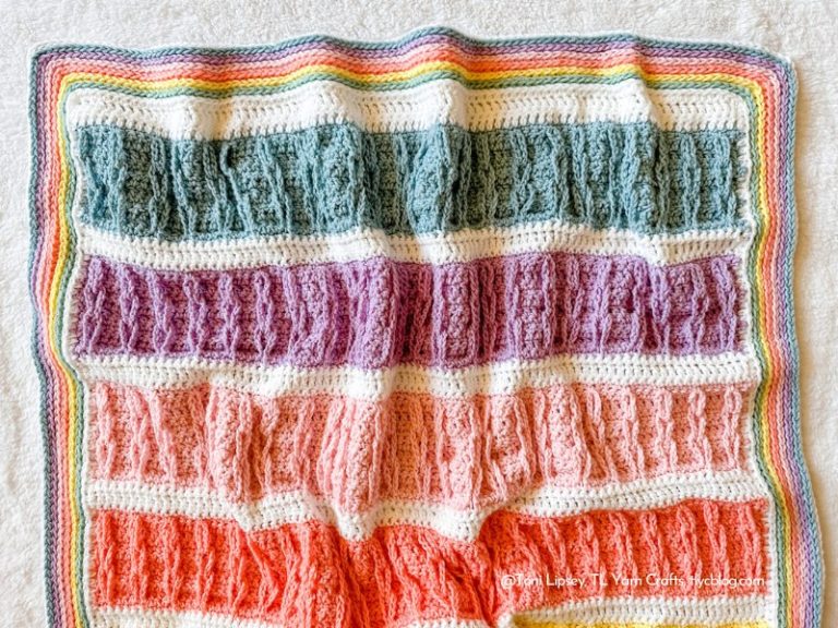 Gumball crocheted afghan.