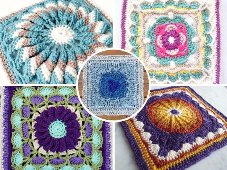 Eye-Catching Afghan Square Free Crochet Patterns