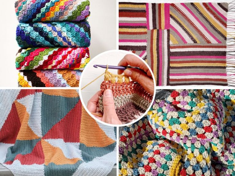 Easy Color Craze Blankets Free Crochet Patterns