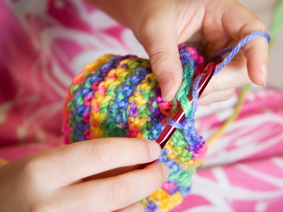 crocheting a blanket