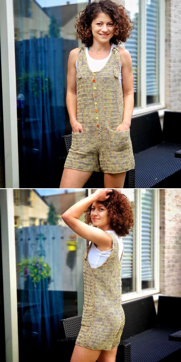 Forever Young Jumpsuit. Crochet Pattern – ByKaterina  Crochet shorts  pattern, Crochet clothes, Crochet jumpsuits