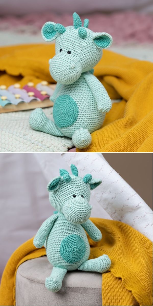 cute amigurumi dragon crochet toy