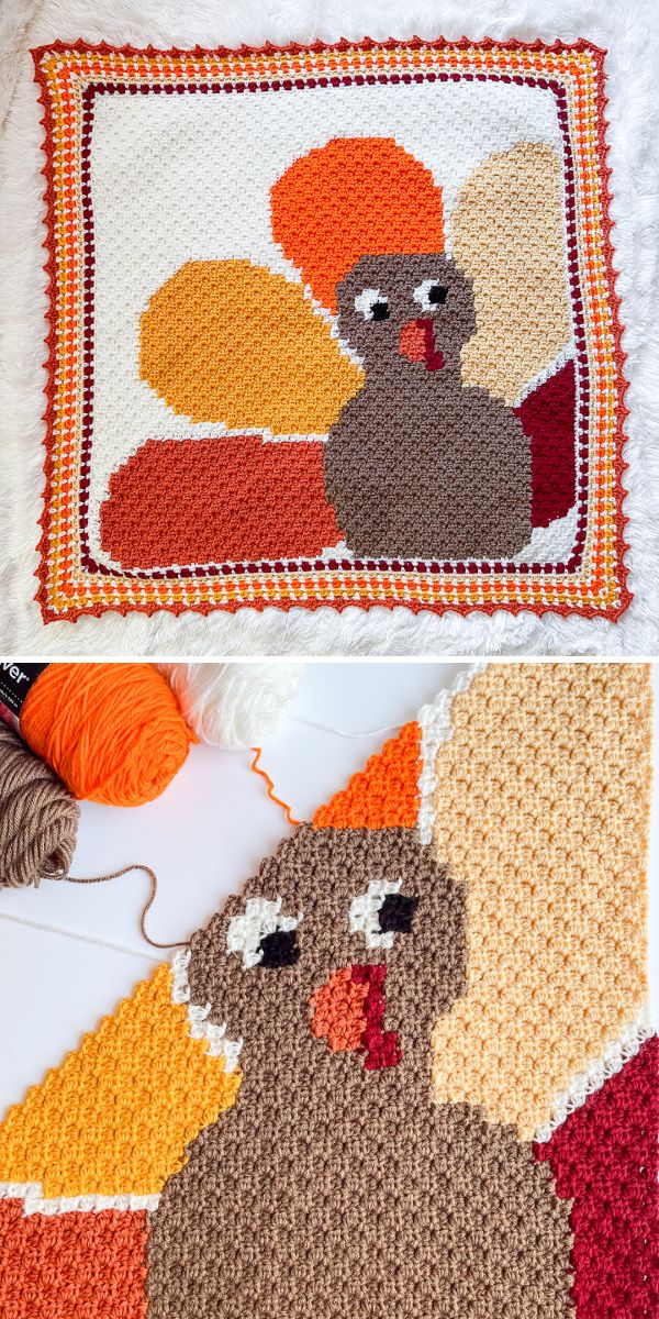 corner to corner crochet turkey afghan.