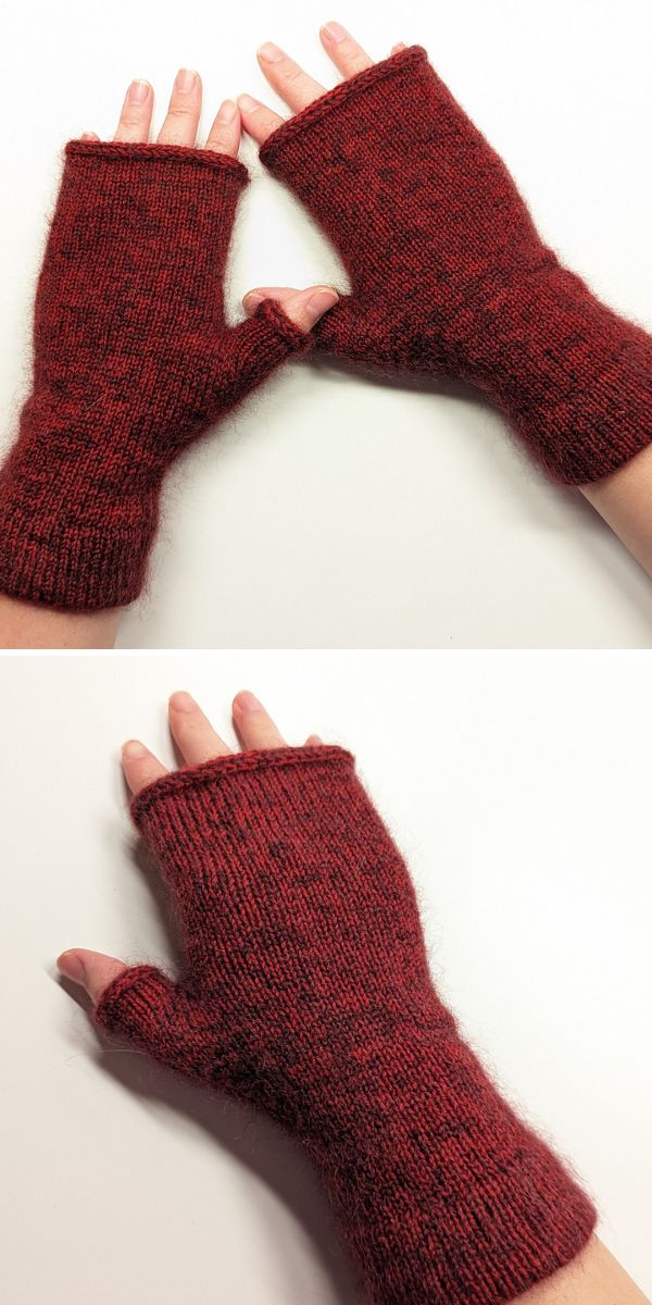 Two Seasons Fingerless Mitts - Free Knitting Patterns