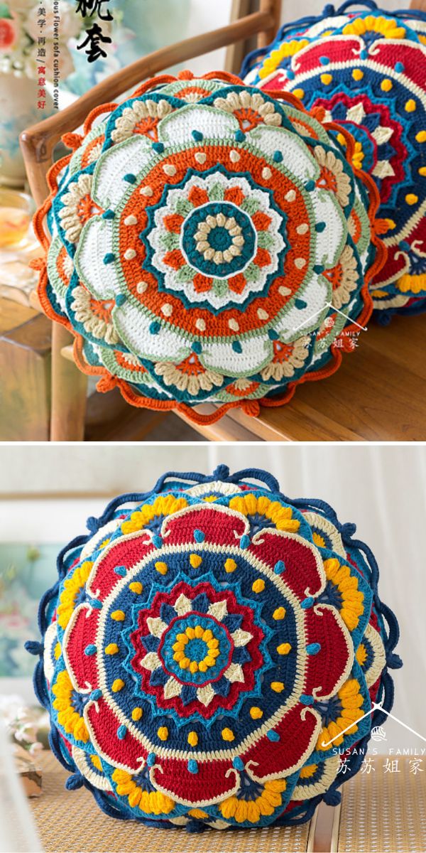 a gorgeous crochet pillow