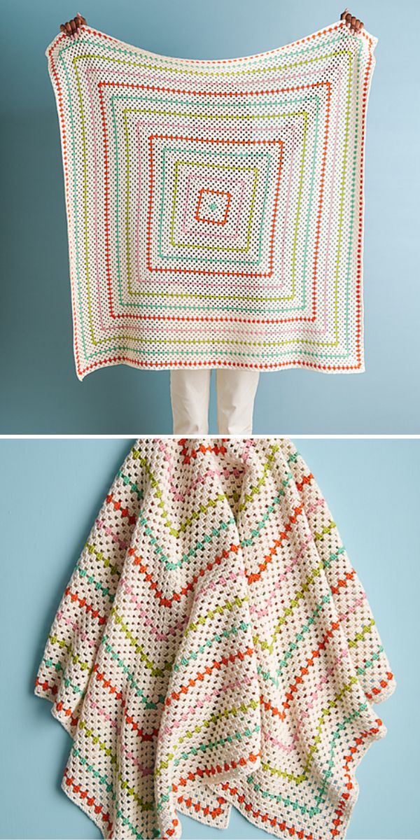 a square crochet blanket