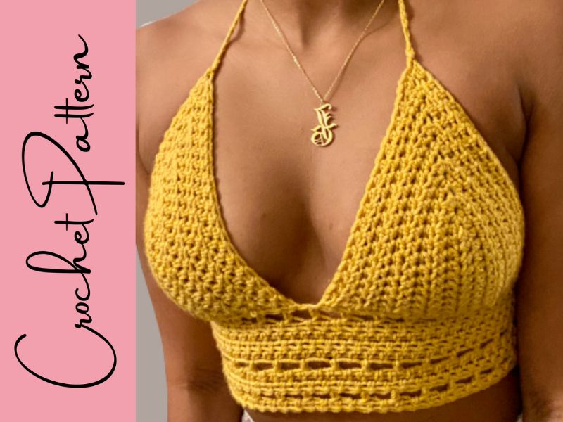 a summer crochet crop top
