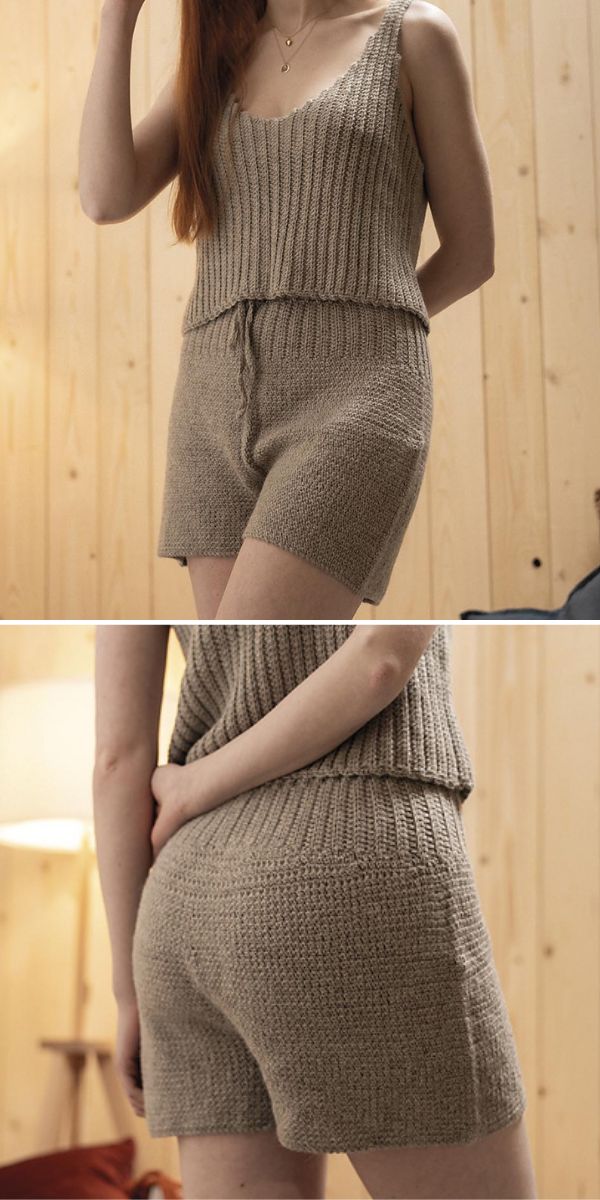 stylish knitted shorts