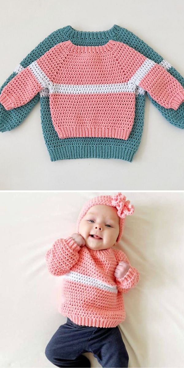 a simple crochet baby sweater