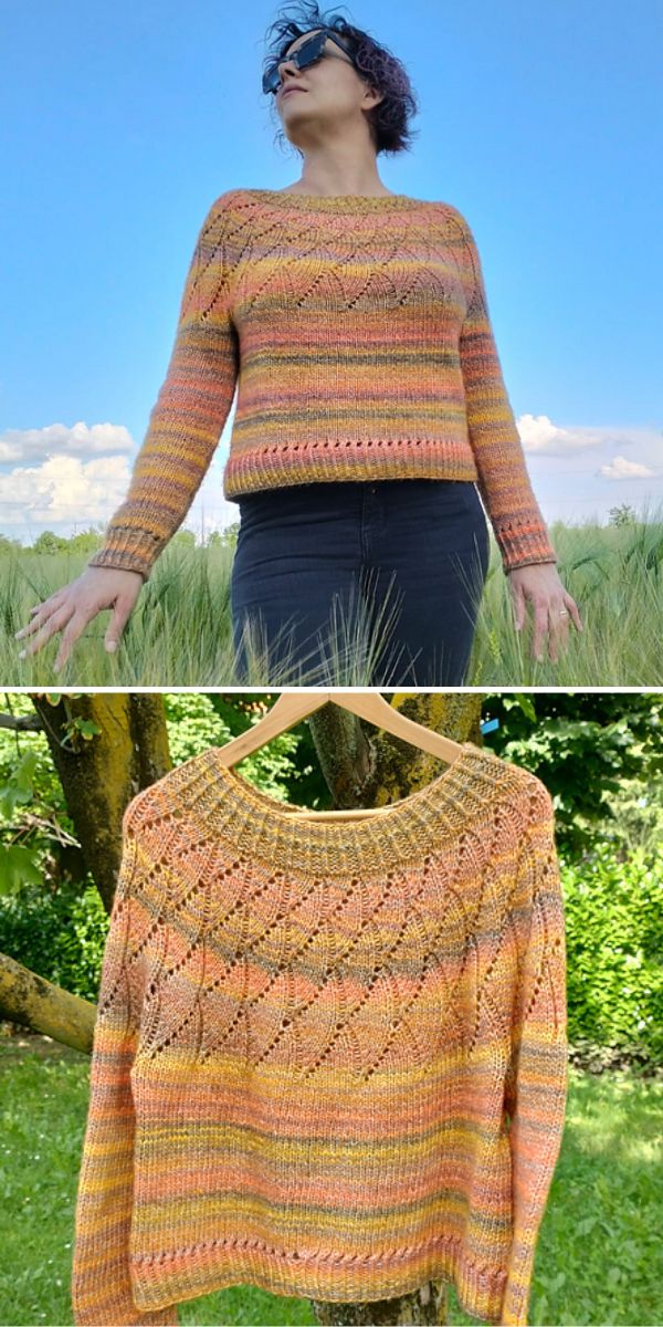a colorful knitted sweater
