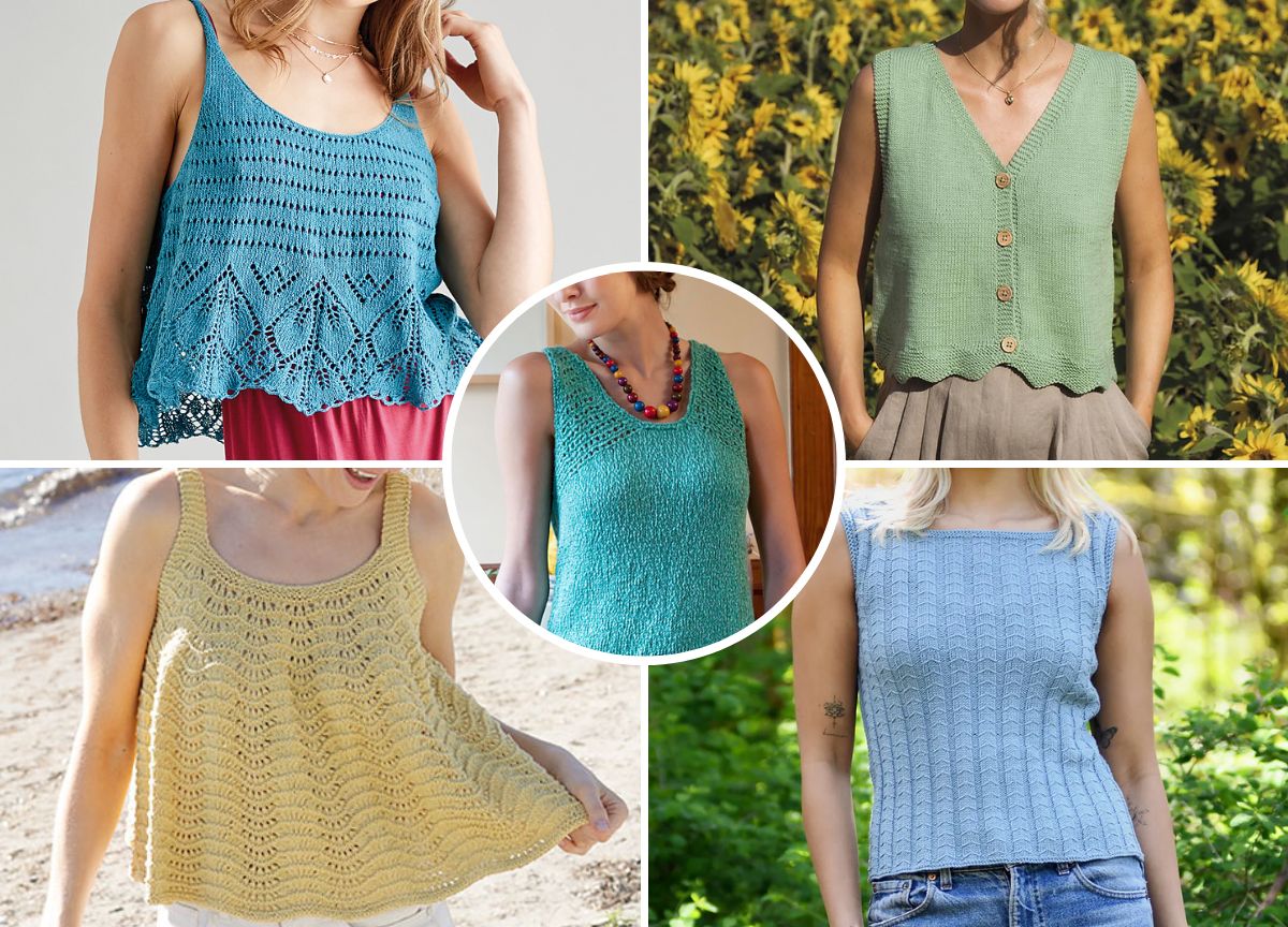 a collection of stylish knitted tops for summer