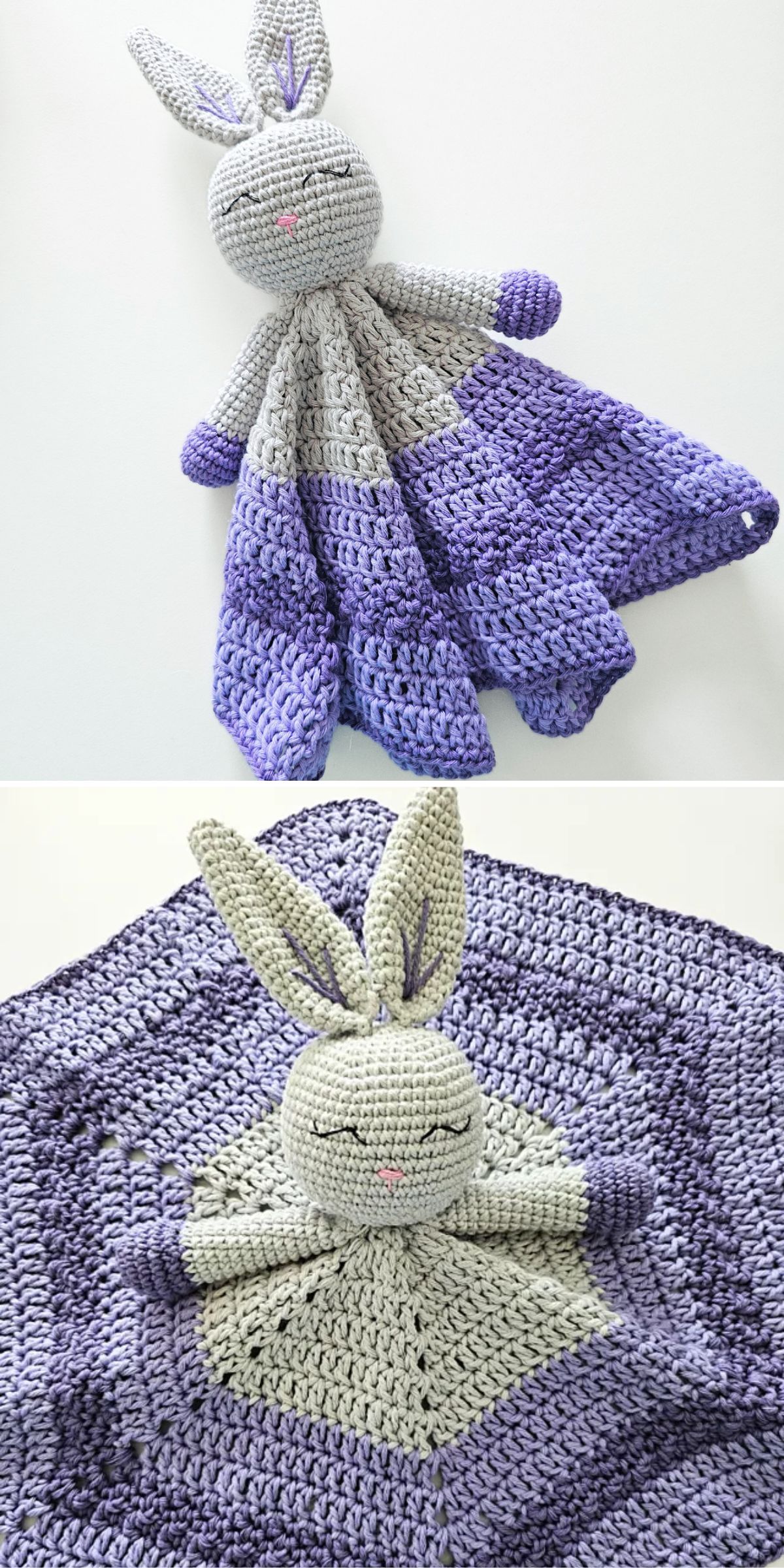 an adorable crochet bunny lovey